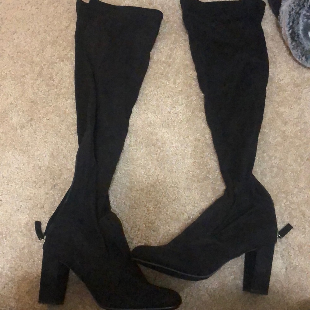 Black Knee High Boots